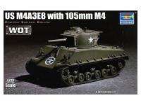 07168 Trumpeter Американский средний танк US M4A3E8 с орудием 105mm M4 (1:72)