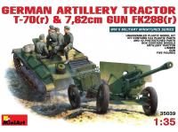 35039 MiniArt Немецкий артиллерийский тягач T-70(r) с пушкой 7,62см FK 288(r) и экипажем (1:35)