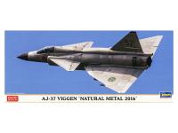 02232 Hasegawa Шведский многоцелевой истребитель AJ-37 Viggen "Natural metal 2016" (1:72)