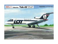 AZ14422 AZ Model Пассажирский самолёт Яковлев Як-40 "Olympic Airways" (1:144)