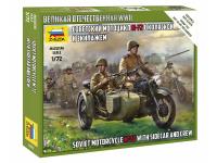 6277 Звезда Советский мотоцикл М-72 с коляской и экипажем (1:72)