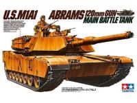 35156 Tamiya Американский танк M1A1 Abrams с 120-мм пушкой и 2 фигурами танкистов (1:35)