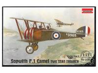 Rod054 Roden Британский одноместный истребитель Sopwith Camel F.1 TWO SEAT TRAINER (1:72)