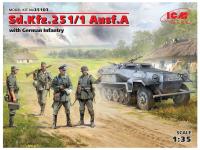 35103 ICM Sd.Kfz.251/1 Ausf. с германской пехотой (1:35)