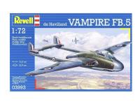 03993 Revell Британский реактивный истребитель de Havilland Vampire FB.5 (1:72)