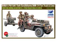 CB35170 Bronco Британские противотанковая пушка 6 Pdr, внедорожник и экипаж (1:35)