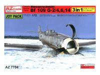 AZ7704 AZ Model Немецкий истребитель Bf 109G-2/G-4/G-6/G-14 (1:72)