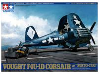 61085 Tamiya Палубный истребитель Vought F4U-1D Corsair и аэродромный тягач (1:48)