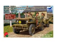 CB35106 Bronco US GPW 1/4 ton 4/4 Utility Track (Mod.1942) с 10-CWT Trailer и экипаж десантников (1: