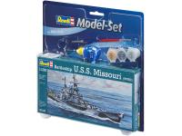 65128 Revell Подарочный набор. Американский линкор U.S.S. Missouri (1:1200)