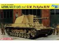 6710 Dragon Немецкая САУ 105 мм лёгкая полевая гаубица LeFH 18/40/2 на базе GW Pz.Kpfw.III/IV (1:35)