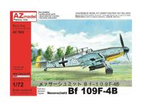 AZ7602 AZ Model Немецкий истребитель Messerschmitt Bf-109 F-4/B (1:72)