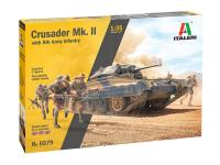 6579 Italeri Британский танк Crusader Mk. II с пехотинцами (1:35)