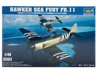 02844 Trumpeter Британский палубный истребитель Hawker Sea Fury FB.11 (1:48)