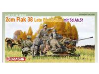 6546 Dragon Немецкое зенитное орудие 2cm Flak 38 Late Production mit Sd.Ah.51 (1:35)