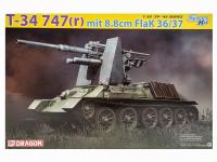 6986 Dragon Немецкая САУ Т-34 747(r) mit 8.8cm FlaK 36/37 (1:35)