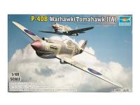 02807 Trumpeter Американский истребитель Curtiss P-40B Warkhawk (1:48)