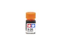 X-26 Clear Orange gloss, enamel paint 10 ml.(Оранжевый прозрачный глянцевый) Tamiya 80026