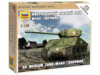 6263 Звезда Американский средний танк "Шерман" М4А2 (1:100)