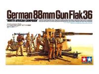 35283 Tamiya Немецкая 88-мм пушка Gun Flak 36 противотанковая, африканский корпус (1:35)