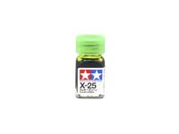 X-25 Clear Green gloss, enamel paint 10 ml. (Зелёный прозрачный глянцевый) Tamiya 80025