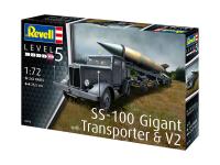 03310 Revell Немецкий тягач SS-100 Gigant с мобильной установкой и ракетой V2 (1:72)