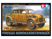 32553 Tamiya Немецкий штабной автомобиль Kommandeurwagen Steyr Type 1500A с двумя фигурмаи (1:48)