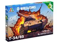 34102 Italeri Советский средний танк T-34/85 World of Tanks (1:72)