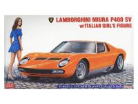 20423 Hasegawa Автомобиль Lamborghini Miura P400 SV с миниатюрой итальянки (1:24)