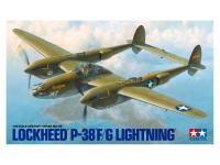 61120 Tamiya Американский самолёт Lockheed P-38F/G Lightning с фигурой пилота (1:48)