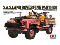 35076 Tamiya Английский джип спецназа (SAS) Land Rover Pink Panther с фигурой водителя (1:35)