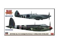 02096 Hasegawa Набор Spitfire Mk.VII + Mosquito FB Mk.VI "Операция Оверлорд" (1:72)