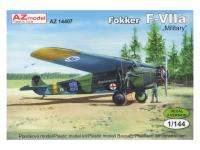 AZ14407 AZ Model Военно-транспортный самолёт Fokker F-VIIA Military (1:144)