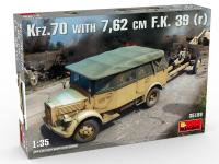 35189 MiniArt Армейский автомобиль Kfz.70 с пушкой 7,62 cm F.K. 39 ( r ) (1:35)