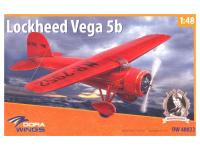 DW48022 Dora Wings Легкий транспортный самолет Lockheed Vega 5b "Рекордные полеты" (1:48)