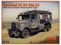 35467 ICM Henschel 33 D1 Kfz.72, немецкая машина связи, 2МВ (1:35)