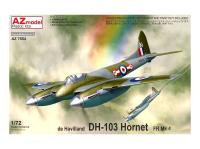 AZ7654 AZ Model Тяжелый истребитель DH-103 Hornet FR.Mk.4 (1:72)