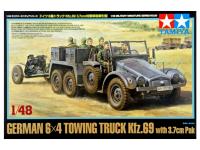 32580 Tamiya Немецкий автомобиль 6х4 Kfz.69. с 3.7 мм. пушкой и 6 фигурами (1:48)