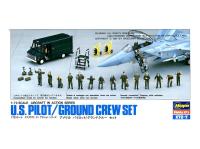 35007 Hasegawa Набор фигур US pilot & crew set (1:72)