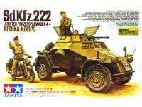 35286 Tamiya Немецкий БТР Sd.Kfz.222 (африканский корпус) и мотоцикл DKW NZ350 (1:35)