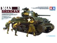 35250 Tamiya Американский танк M4A3 Sherman с 75 мм. пушкой. 1944г. (1:35)