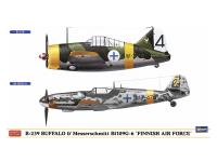 02279 Hasegawa Набор из самолетов B-239 Buffalo и Messerschmitt Bf109G-6 FAF (1:72)