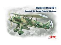 72191 ICM Хейнкель Не-51 В-1, истребитель-биплан ВВС Испании (1:72)