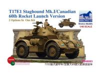 ZB48003 Bronco Бронеавтомобиль T17E1 Staghound Mk.I в.с.Канады с пусковой установкой (1:48)