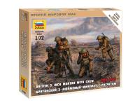 6168 Звезда Британский 3-хдюймовый миномет с расчетом 1939-42гг (1:72)