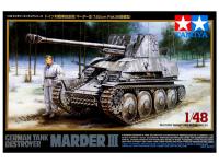 32560 Tamiya Немецкая противотанковая самоходная 7.62см установка MARDER III с 1 фигурой (1:48)