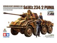 37018 Tamiya Немецкий бронетранспортер Sd.Kfz.234/2 Puma, с двумя фигурами (1:35)