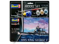 65161 Revell Подарочный набор с моделью линкора HMS King George V (1:1200)