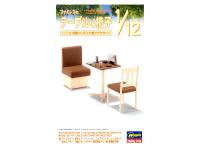 62007 Hasegawa Набор стол и стулья Family Restaurant table & chair (1:12)