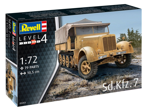 03263 Revell Немецкий полугусеничный тягач Sd.Kfz.7 Позднее производство (1:72)